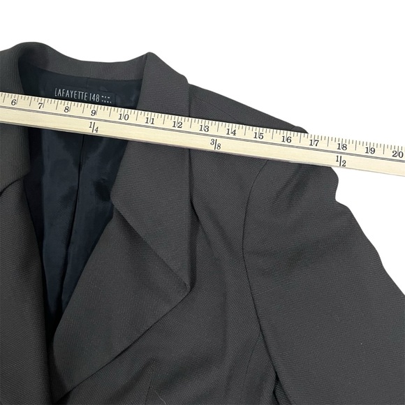 Lafayette 148 Women's Black Wool Blend Blazer Size 8 Tailored Career Jacket - Picture 8 of 13